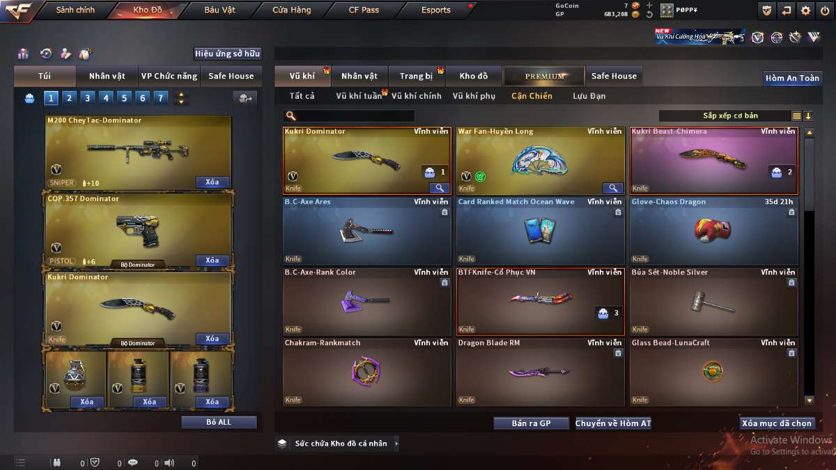 shop acc cf uy tin gia re